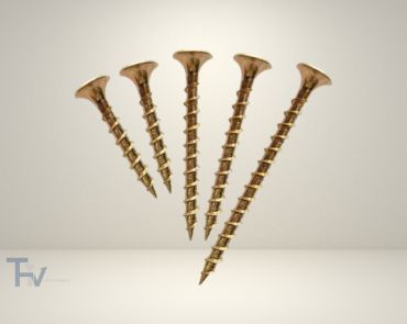 Yellow zinc plated drywall screw